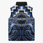 Aotearoa Ngati Ruanui Personalised Sleeveless Puffer Jacket Maori Iwi Poutama Puhoro Tattoo