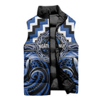 Aotearoa Ngati Ruanui Personalised Sleeveless Puffer Jacket Maori Iwi Poutama Puhoro Tattoo