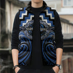 Aotearoa Ngati Ruanui Personalised Sleeveless Puffer Jacket Maori Iwi Poutama Puhoro Tattoo