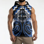 Aotearoa Ngati Ruanui Personalised Sleeveless Zip Hoodie Maori Iwi Poutama Puhoro Tattoo