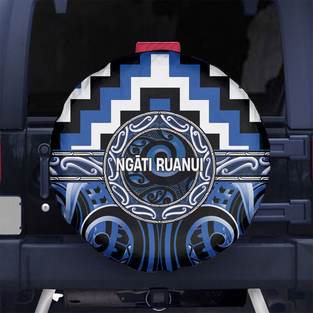 Aotearoa Ngati Ruanui Spare Tire Cover Maori Iwi Poutama Puhoro Tattoo