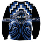 Aotearoa Ngati Ruanui Personalised Sweatshirt Maori Iwi Poutama Puhoro Tattoo