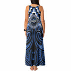 Aotearoa Ngati Ruanui Personalised Tank Maxi Dress Maori Iwi Poutama Puhoro Tattoo