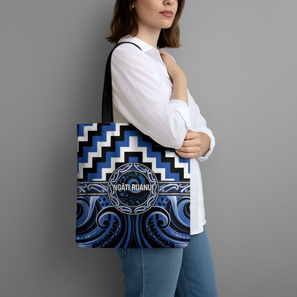 Aotearoa Ngati Ruanui Tote Bag Maori Iwi Poutama Puhoro Tattoo