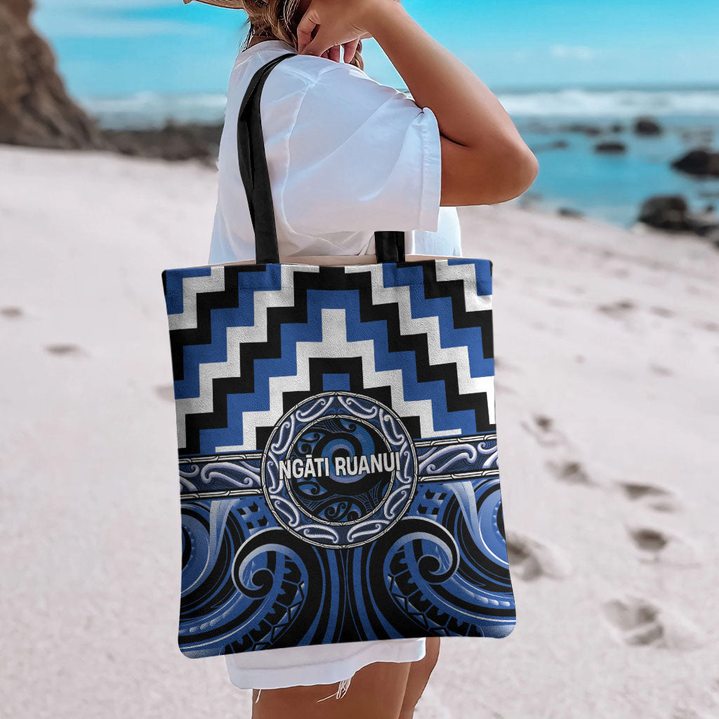 Aotearoa Ngati Ruanui Tote Bag Maori Iwi Poutama Puhoro Tattoo
