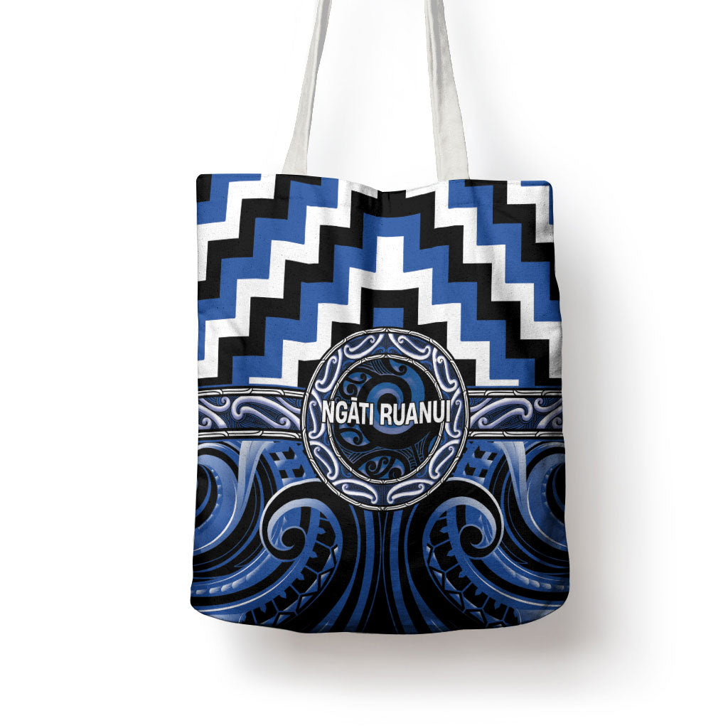 Aotearoa Ngati Ruanui Tote Bag Maori Iwi Poutama Puhoro Tattoo