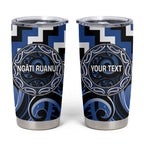 Aotearoa Ngati Ruanui Personalised Tumbler Cup Maori Iwi Poutama Puhoro Tattoo
