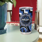 Aotearoa Ngati Ruanui Personalised Tumbler Cup Maori Iwi Poutama Puhoro Tattoo