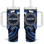 Aotearoa Ngati Ruanui Personalised Tumbler With Handle Maori Iwi Poutama Puhoro Tattoo