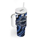 Aotearoa Ngati Ruanui Personalised Tumbler With Handle Maori Iwi Poutama Puhoro Tattoo