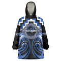 Aotearoa Ngati Ruanui Personalised Wearable Blanket Hoodie Maori Iwi Poutama Puhoro Tattoo