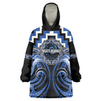Aotearoa Ngati Ruanui Personalised Wearable Blanket Hoodie Maori Iwi Poutama Puhoro Tattoo