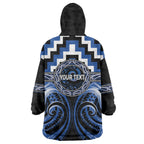 Aotearoa Ngati Ruanui Personalised Wearable Blanket Hoodie Maori Iwi Poutama Puhoro Tattoo