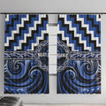 Aotearoa Ngati Ruanui Window Curtain Maori Iwi Poutama Puhoro Tattoo