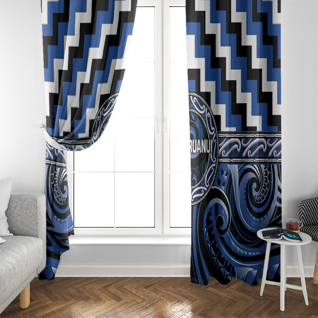 Aotearoa Ngati Ruanui Window Curtain Maori Iwi Poutama Puhoro Tattoo