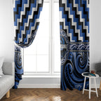 Aotearoa Ngati Ruanui Window Curtain Maori Iwi Poutama Puhoro Tattoo