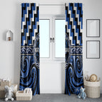 Aotearoa Ngati Ruanui Window Curtain Maori Iwi Poutama Puhoro Tattoo