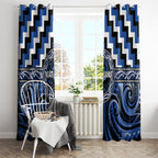Aotearoa Ngati Ruanui Window Curtain Maori Iwi Poutama Puhoro Tattoo