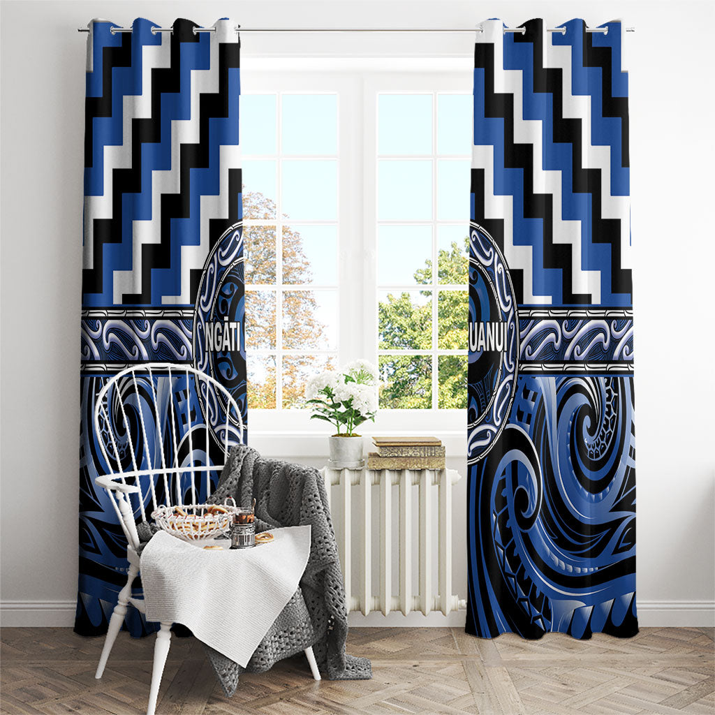 Aotearoa Ngati Ruanui Window Curtain Maori Iwi Poutama Puhoro Tattoo