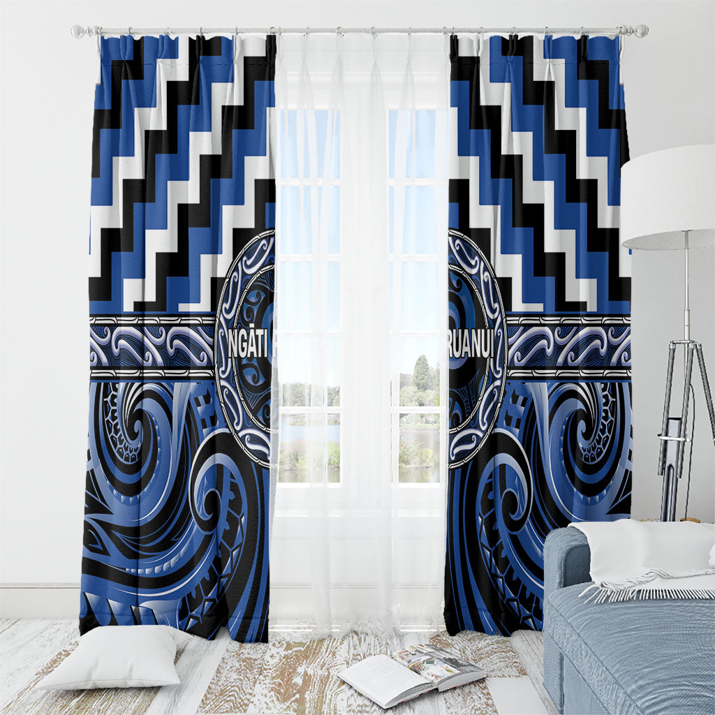 Aotearoa Ngati Ruanui Window Curtain Maori Iwi Poutama Puhoro Tattoo