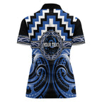 Aotearoa Ngati Ruanui Personalised Women Polo Shirt Maori Iwi Poutama Puhoro Tattoo