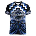 Aotearoa Ngati Ruanui Personalised Women V-Neck T-Shirt Maori Iwi Poutama Puhoro Tattoo