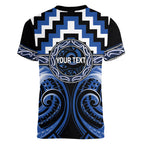 Aotearoa Ngati Ruanui Personalised Women V-Neck T-Shirt Maori Iwi Poutama Puhoro Tattoo