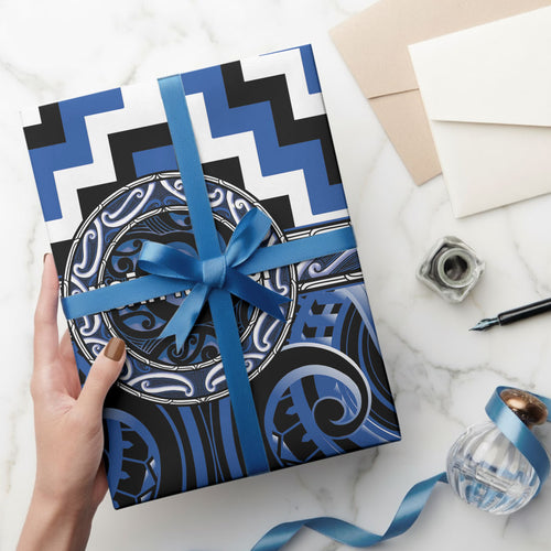 Aotearoa Ngati Ruanui Wrapping Paper Maori Iwi Poutama Puhoro Tattoo