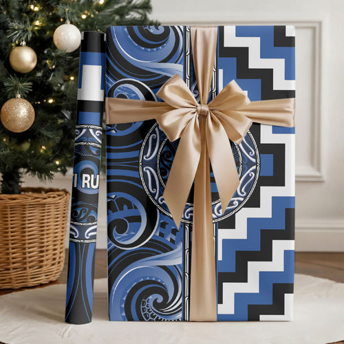 Aotearoa Ngati Ruanui Wrapping Paper Maori Iwi Poutama Puhoro Tattoo