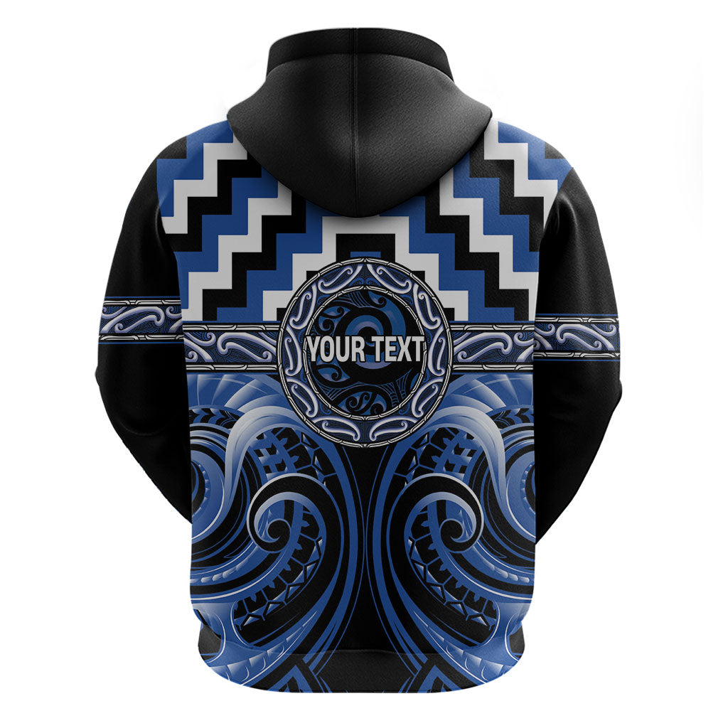 Aotearoa Ngati Ruanui Personalised Zip Hoodie Maori Iwi Poutama Puhoro Tattoo