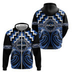 Aotearoa Ngati Ruanui Personalised Zip Hoodie Maori Iwi Poutama Puhoro Tattoo