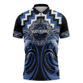 Aotearoa Ngati Ruanui Personalised Zipper Polo Shirt Maori Iwi Poutama Puhoro Tattoo