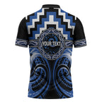 Aotearoa Ngati Ruanui Personalised Zipper Polo Shirt Maori Iwi Poutama Puhoro Tattoo
