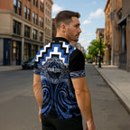 Aotearoa Ngati Ruanui Personalised Zipper Polo Shirt Maori Iwi Poutama Puhoro Tattoo