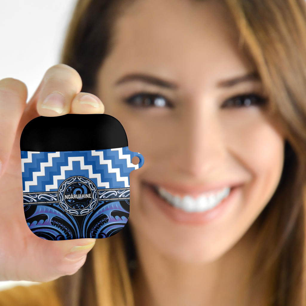 Aotearoa Ngaruahine AirPods Case Maori Iwi Poutama Puhoro Tattoo