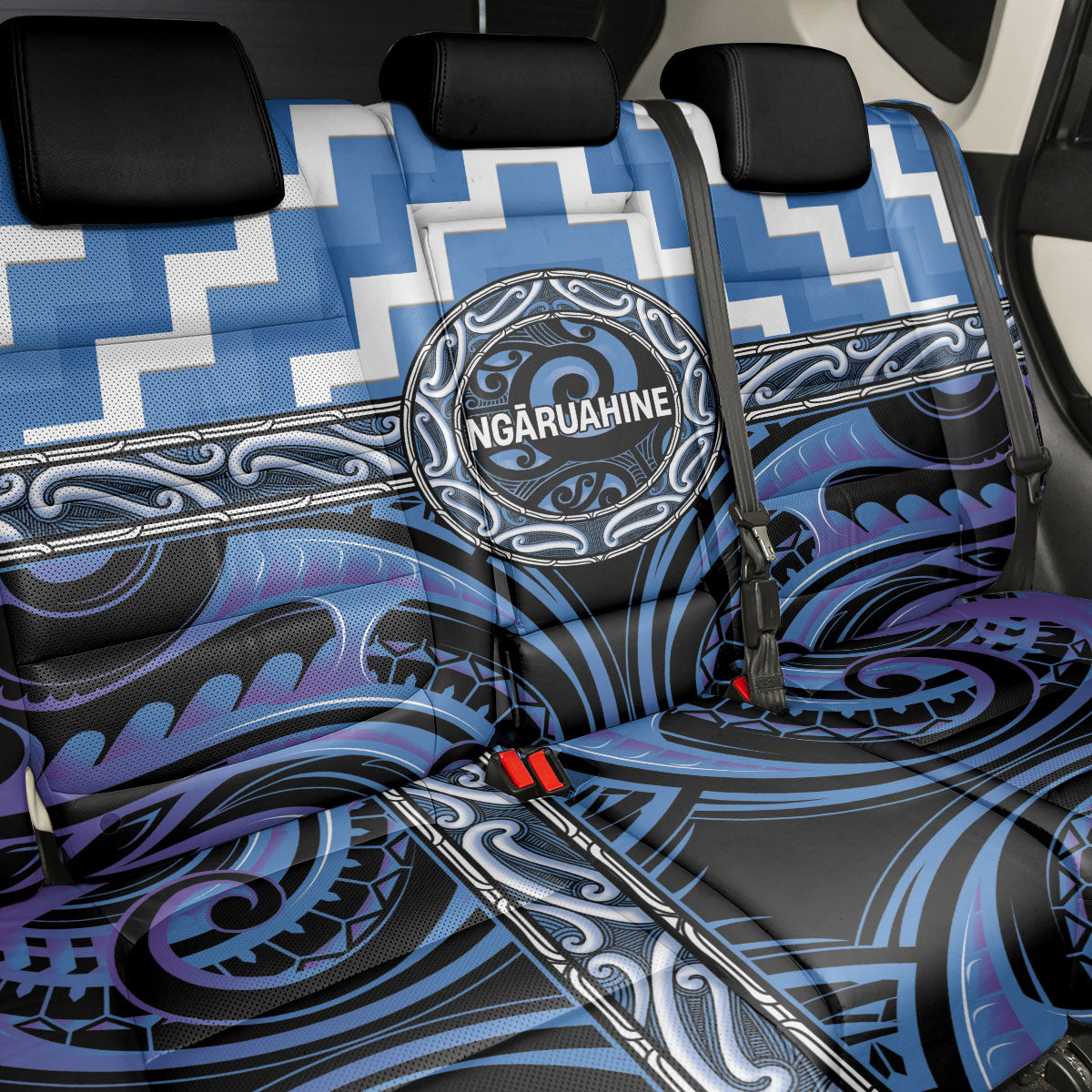 Aotearoa Ngaruahine Back Car Seat Cover Maori Iwi Poutama Puhoro Tattoo