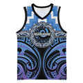 Aotearoa Ngaruahine Personalised Basketball Jersey Maori Iwi Poutama Puhoro Tattoo