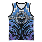 Aotearoa Ngaruahine Personalised Basketball Jersey Maori Iwi Poutama Puhoro Tattoo