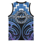 Aotearoa Ngaruahine Personalised Basketball Jersey Maori Iwi Poutama Puhoro Tattoo