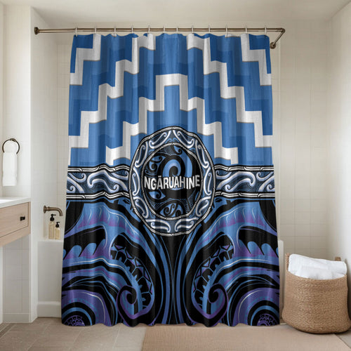 Aotearoa Ngaruahine Bathroom Set Maori Iwi Poutama Puhoro Tattoo