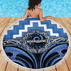 Aotearoa Ngaruahine Beach Blanket Maori Iwi Poutama Puhoro Tattoo