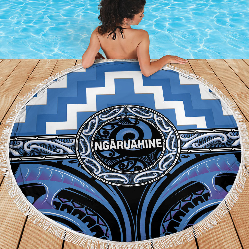 Aotearoa Ngaruahine Beach Blanket Maori Iwi Poutama Puhoro Tattoo