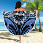 Aotearoa Ngaruahine Beach Blanket Maori Iwi Poutama Puhoro Tattoo