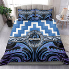 Aotearoa Ngaruahine Bedding Set Maori Iwi Poutama Puhoro Tattoo
