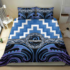 Aotearoa Ngaruahine Bedding Set Maori Iwi Poutama Puhoro Tattoo