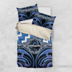 Aotearoa Ngaruahine Bedding Set Maori Iwi Poutama Puhoro Tattoo