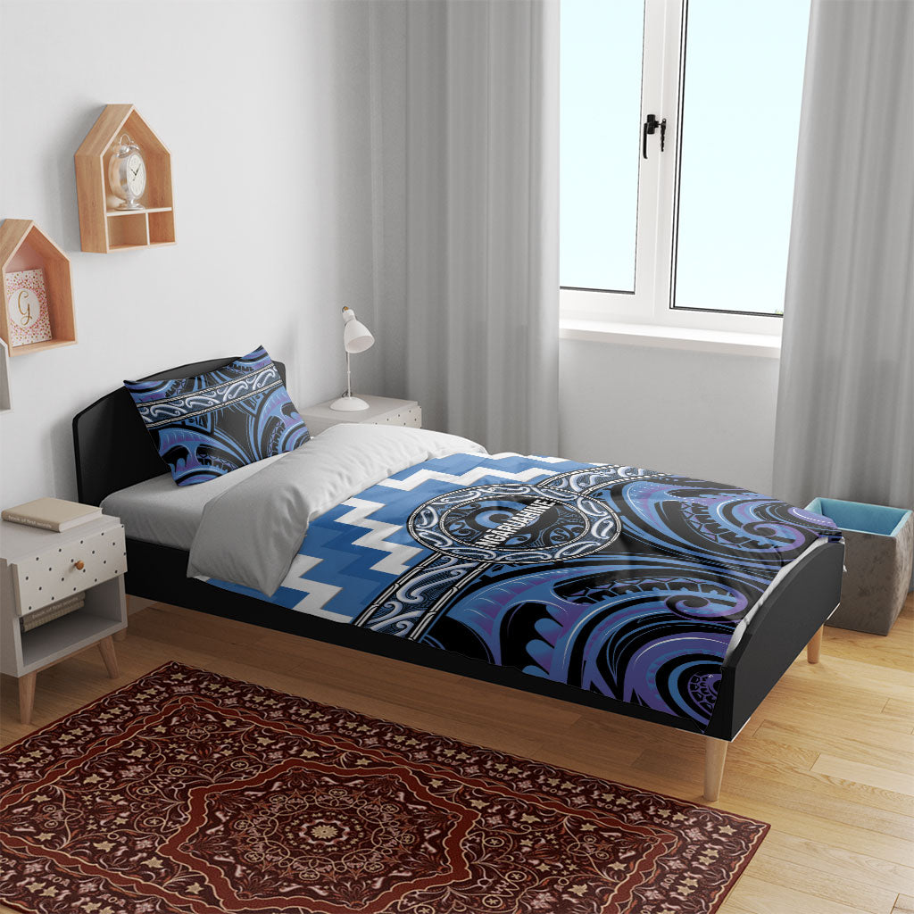 Aotearoa Ngaruahine Bedding Set Maori Iwi Poutama Puhoro Tattoo