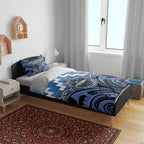 Aotearoa Ngaruahine Bedding Set Maori Iwi Poutama Puhoro Tattoo