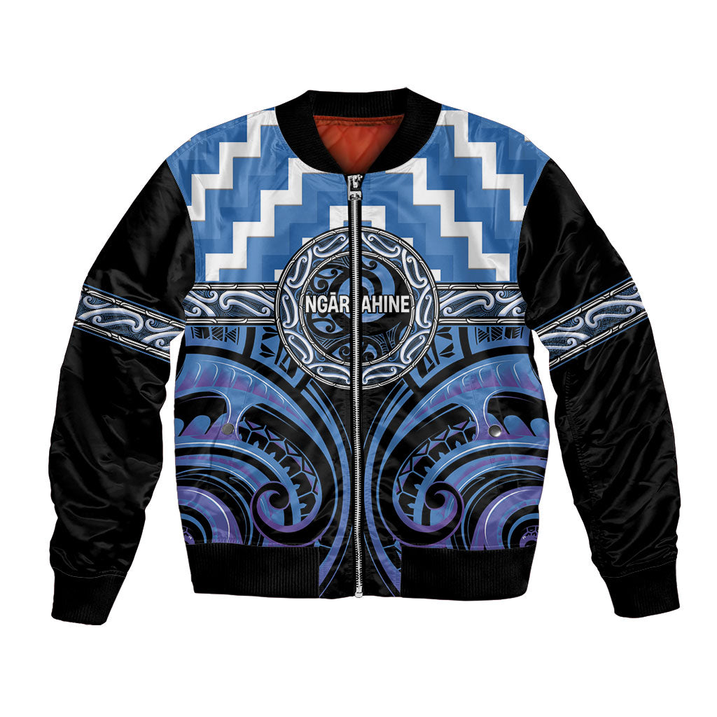 Aotearoa Ngaruahine Personalised Bomber Jacket Maori Iwi Poutama Puhoro Tattoo