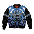 Aotearoa Ngaruahine Personalised Bomber Jacket Maori Iwi Poutama Puhoro Tattoo